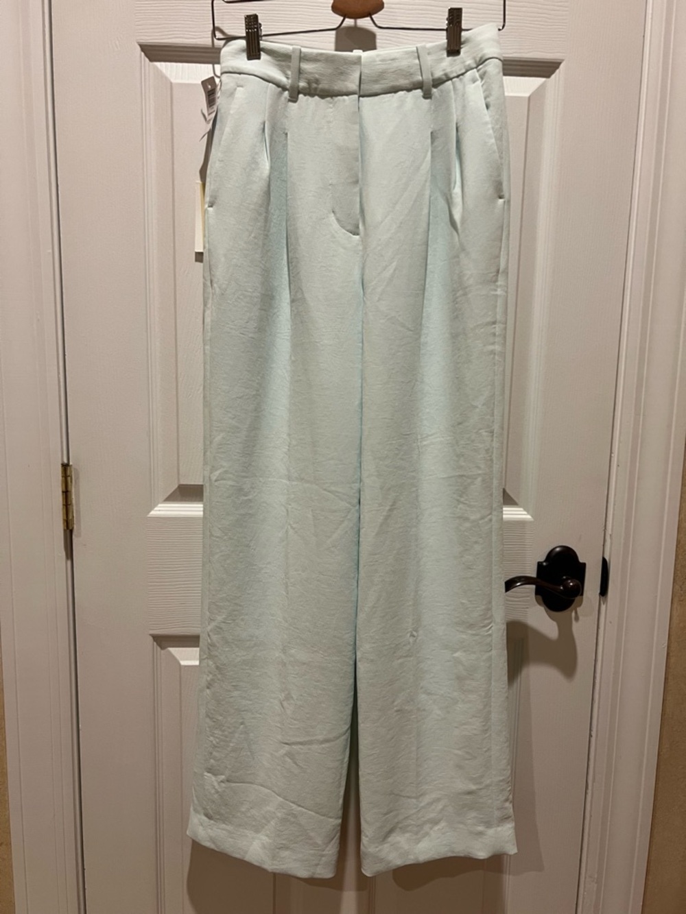 Aritzia Wilfred Effortless Pants Wide-Leg Pleated Trousers in Crepette